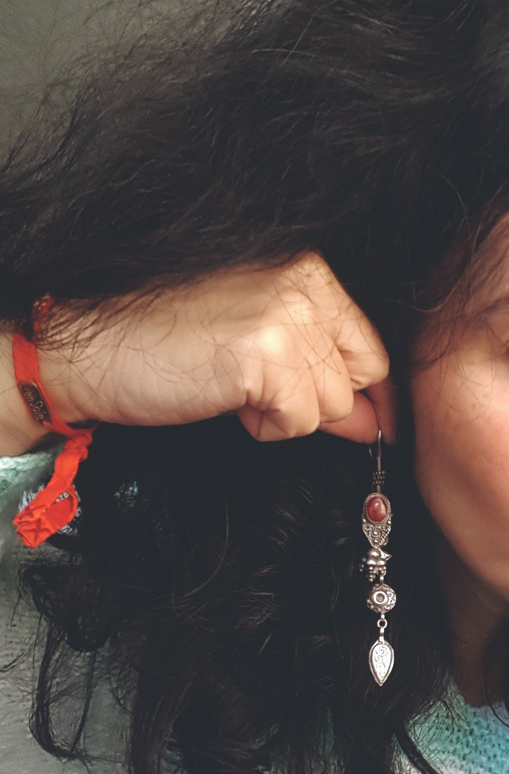 Ethnic Carnelian Earrings from India
