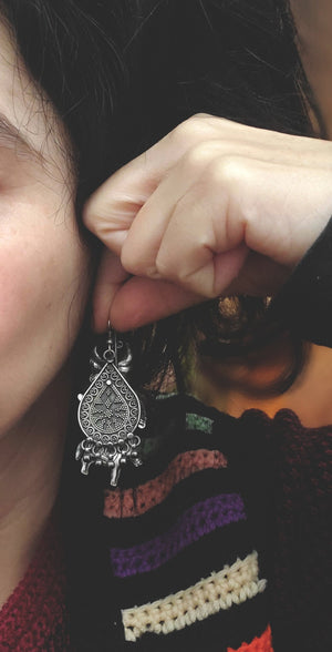 Vintage Indian Silver Earrings
