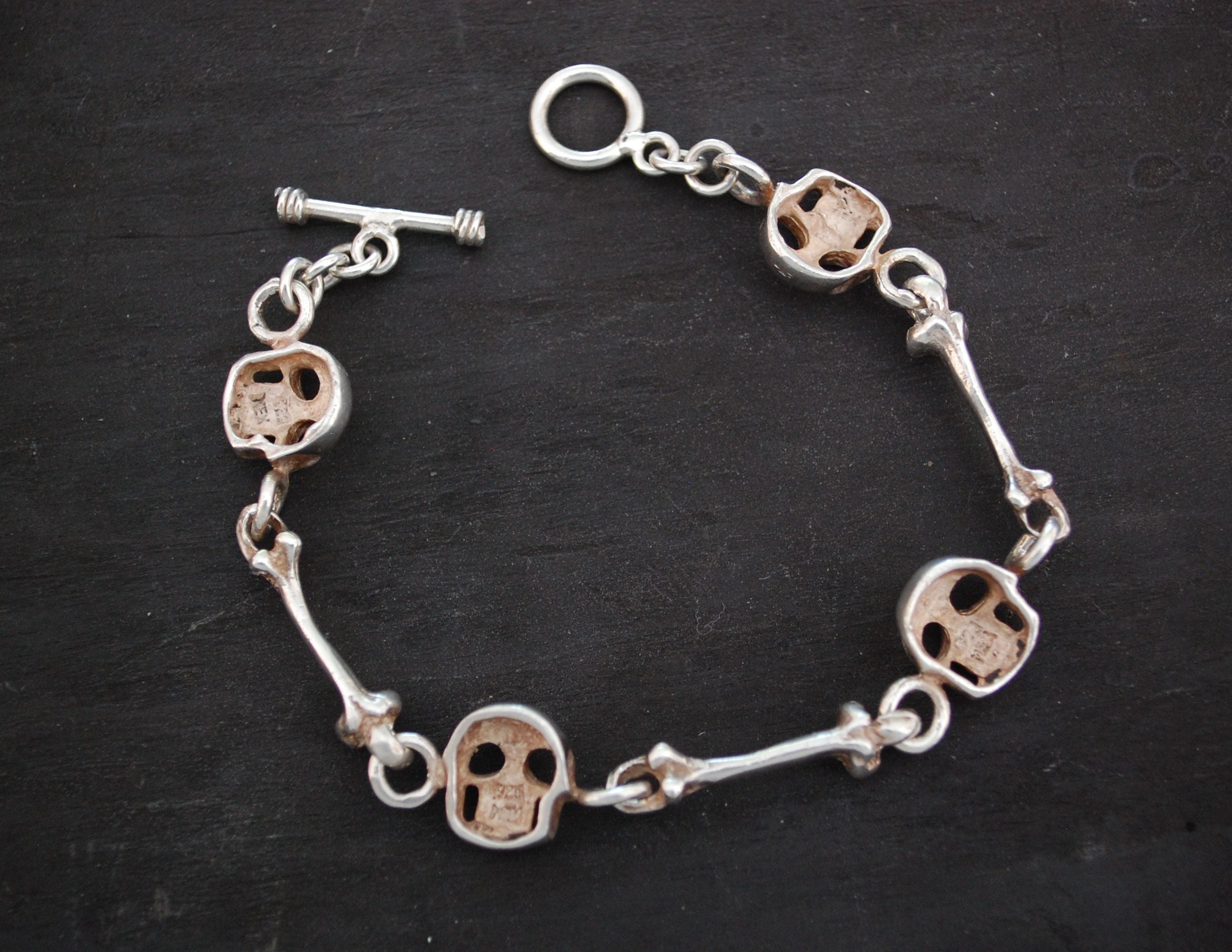Mexican Skull Link Bracelet