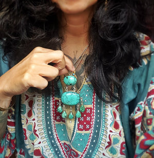 Huge Turquoise Pendant from India