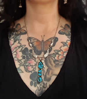 Navajo Turquoise Feather Necklace