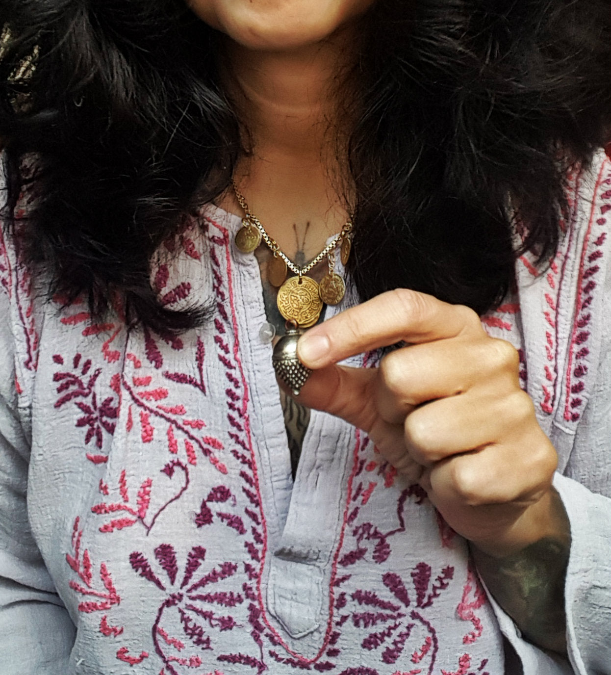 Old Rajasthani Silver Amulet Pendant