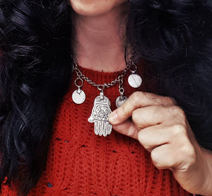 Old Berber Hamsa Pendant