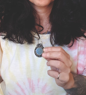 Afghani Arabic Writing Green Agate Pendant