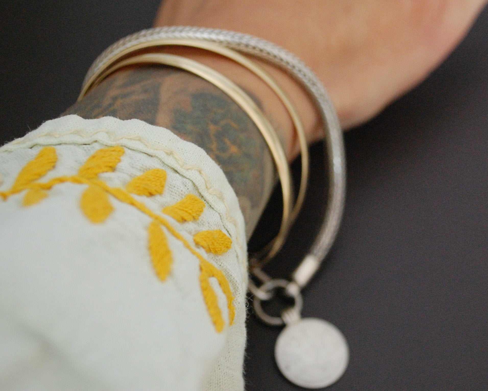 Snake Chain Bracelet with Berber Coin