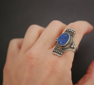 Ethnic Lapis Lazuli Ring from India - Size 8.5