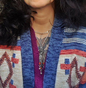 Unique Coral Snake Chain Necklace with Bells