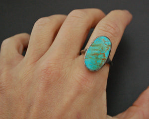 Ethnic Persian Turquoise Ring - Size 8