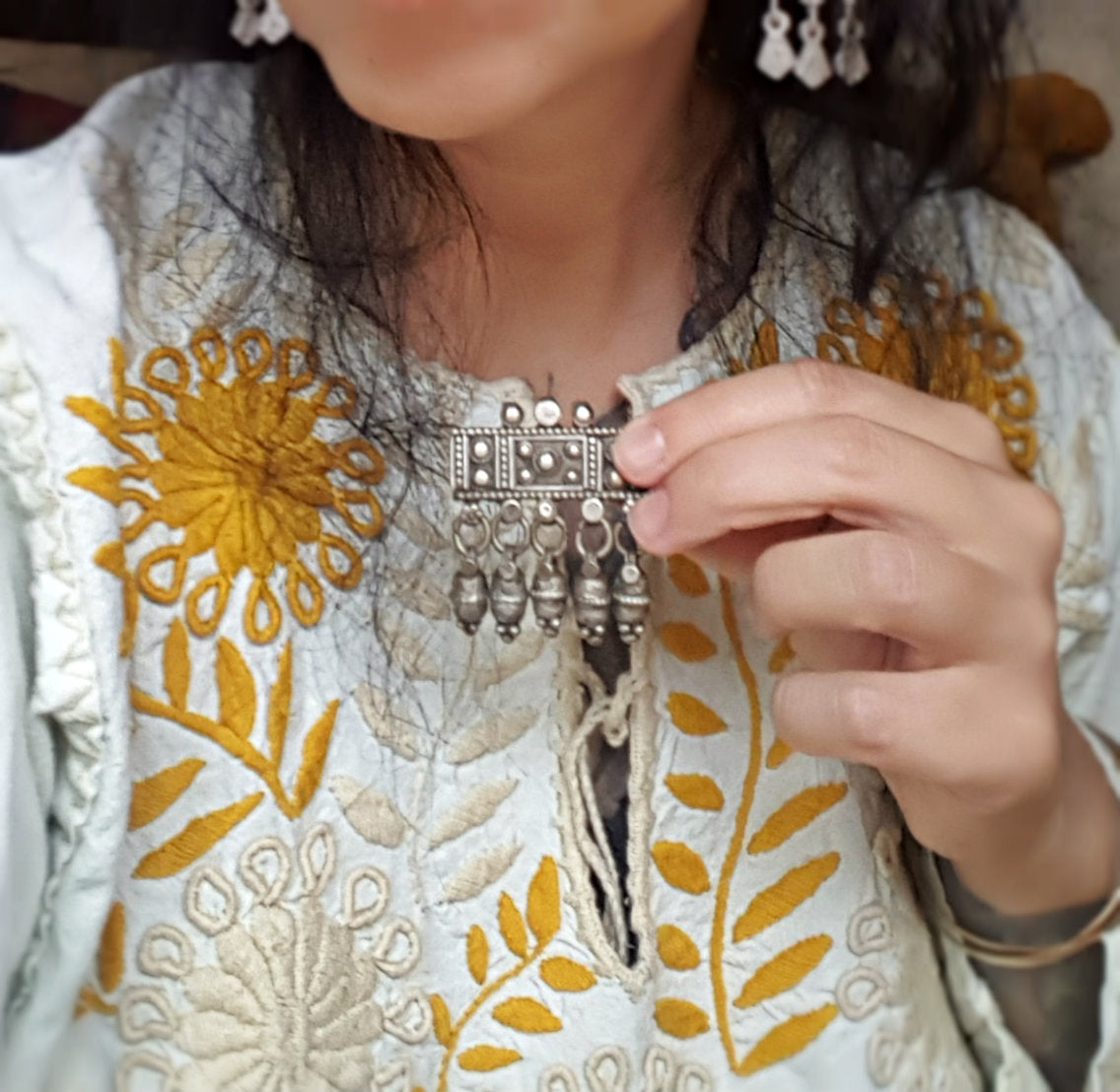 Yemeni Bedouin Pendant with Dangles