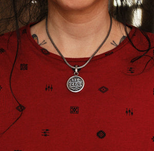 Rajasthani Silver Pendant - Indian Tribal Amulet