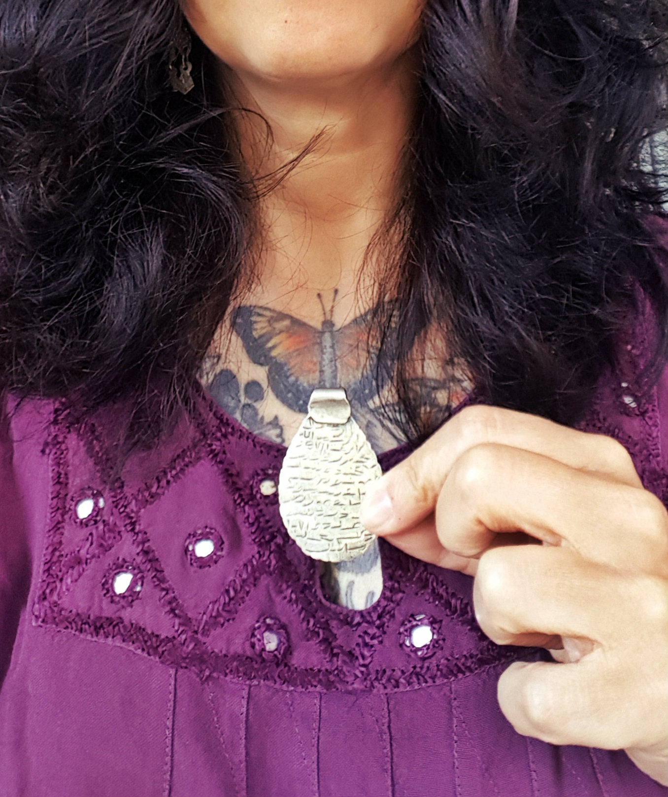 Rare Old Arabic Writing Amulet Pendant