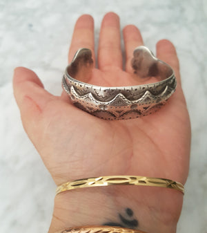 Uzbek Silver Cuff Bracelet - SMALL