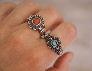 Rajasthani Turquoise Ring - Size 6