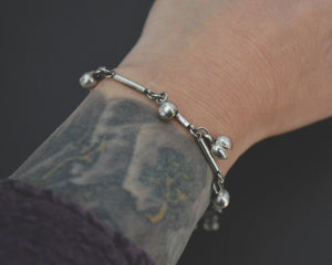 Ethnic Silver Bracelet or Anklet with Bells