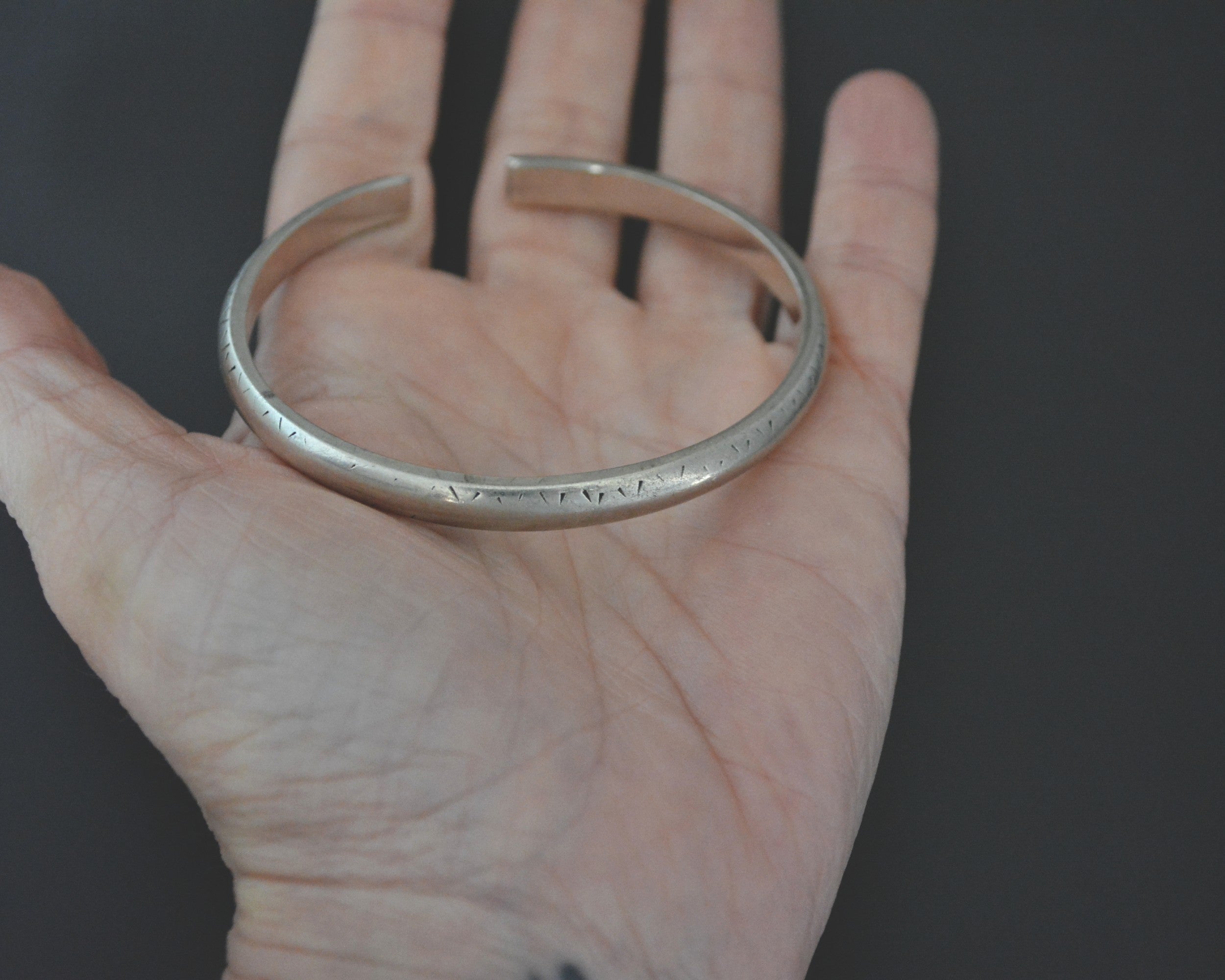 Ethnic Solid Bracelet with Carvings
