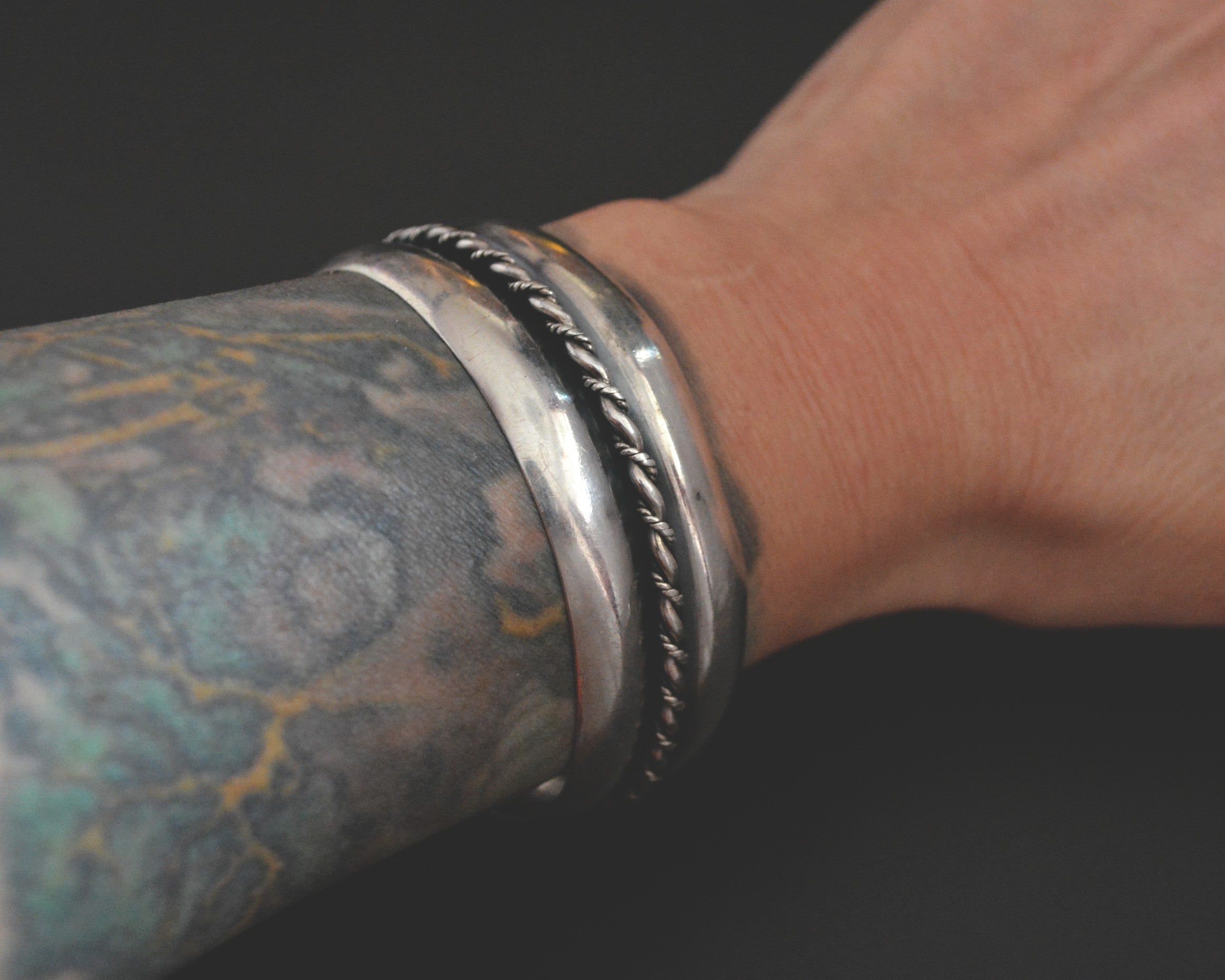 Vintage Twisted Rope Cuff Bracelet - SMALL/MEDIUM