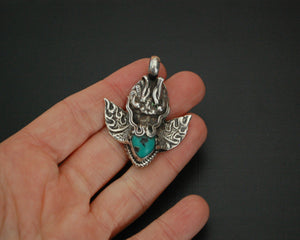 Nepali Turquoise Dragon Pendant
