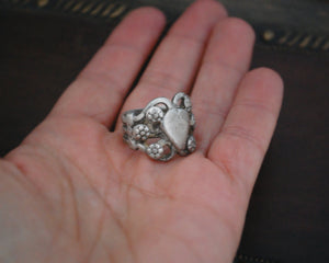Old Rajasthani Heart Ring - Size 6.5