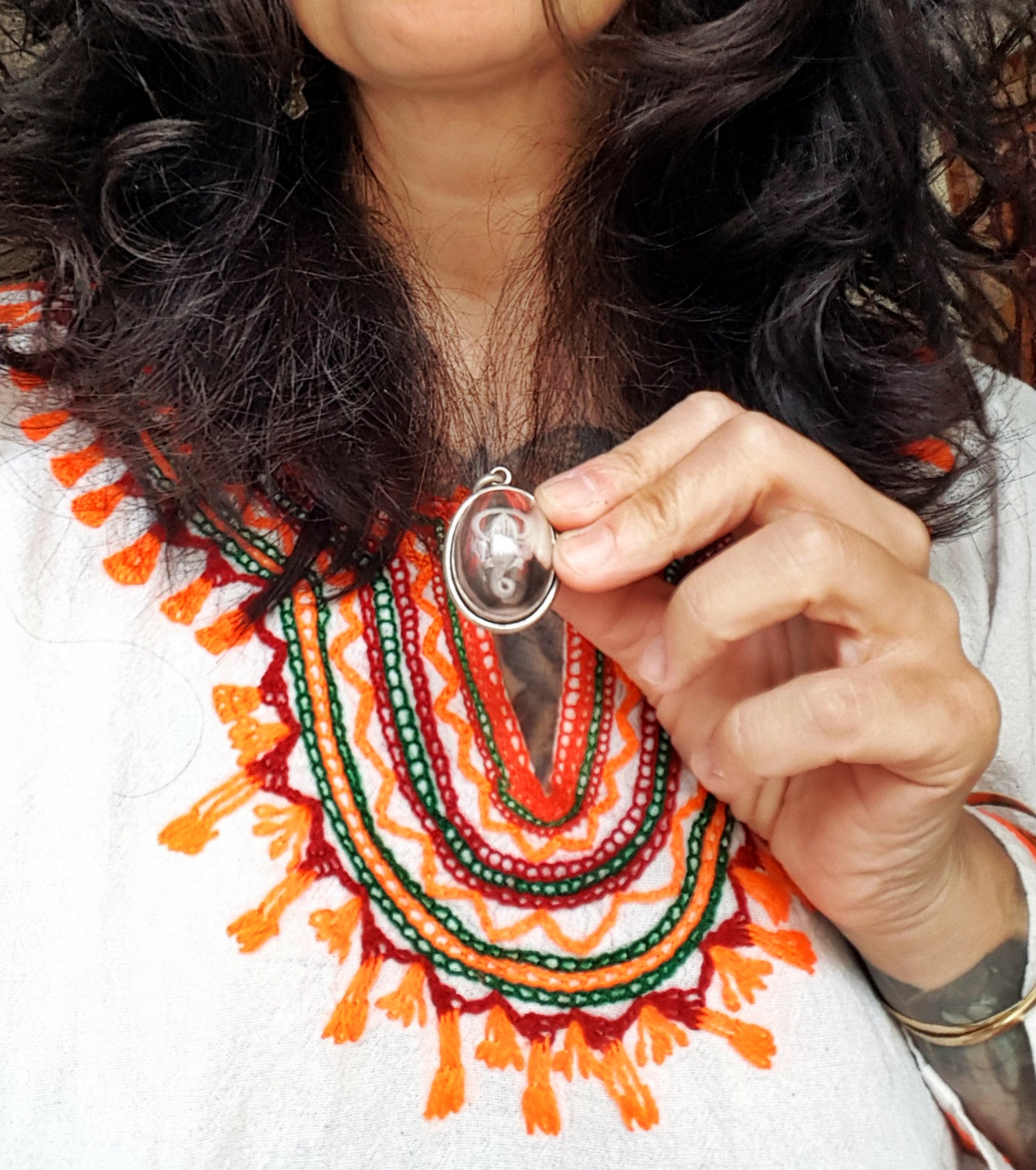 Ganesh Crystal Quartz Pendant