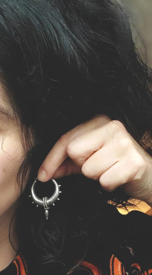 Ethnic Spike Hoop Earrings - SMALL TO LARGE