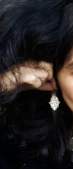Hamsa Sterling Silver Earrings