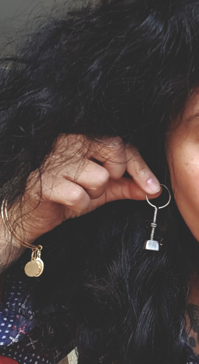 Old Gujarati Silver Earrings