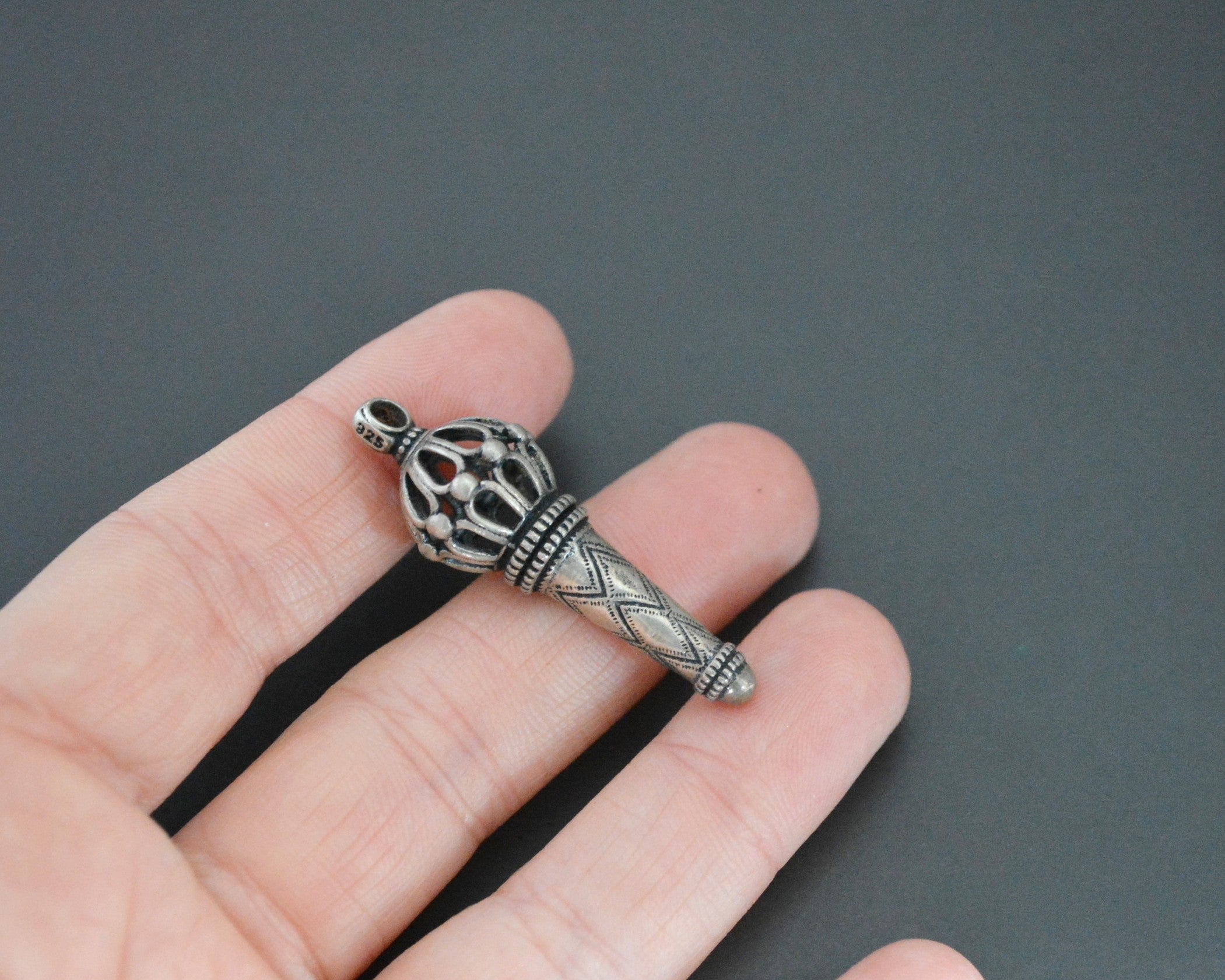 Small Rajasthani Silver Amulet Pendant