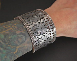 Wide Afghani Hinged Cuff Bracelet