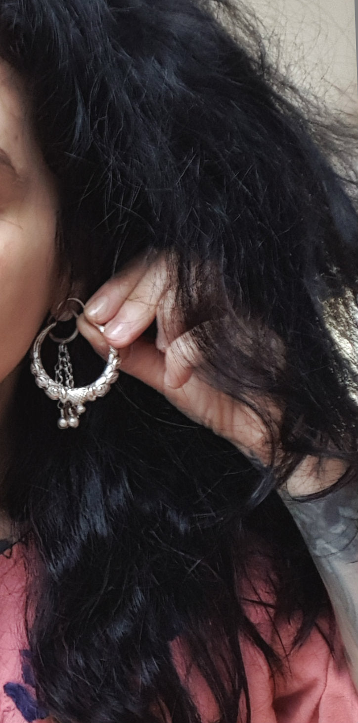 Ethnic Nepali Hoop Earrings - LARGE
