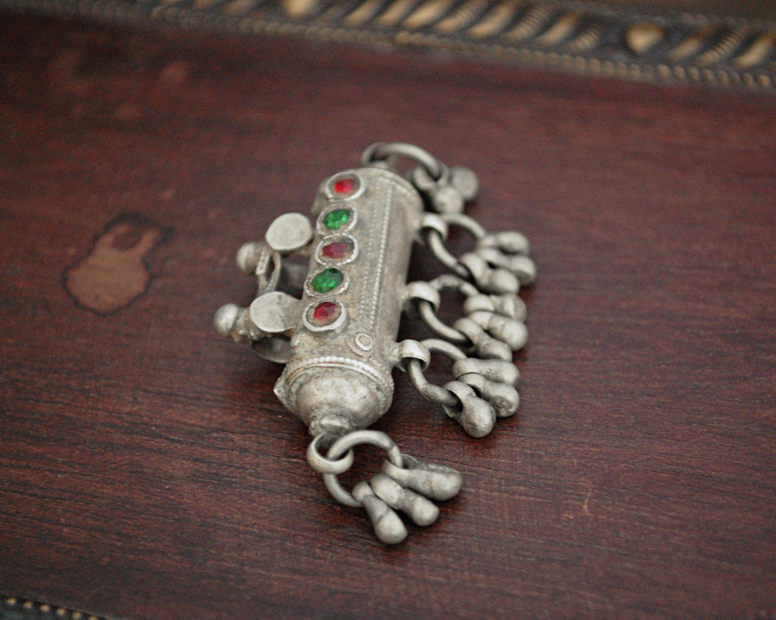 Rajasthani Tribal Silver Taviz Pendant