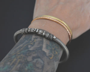 Indian Elephant Silver Bangle Bracelet