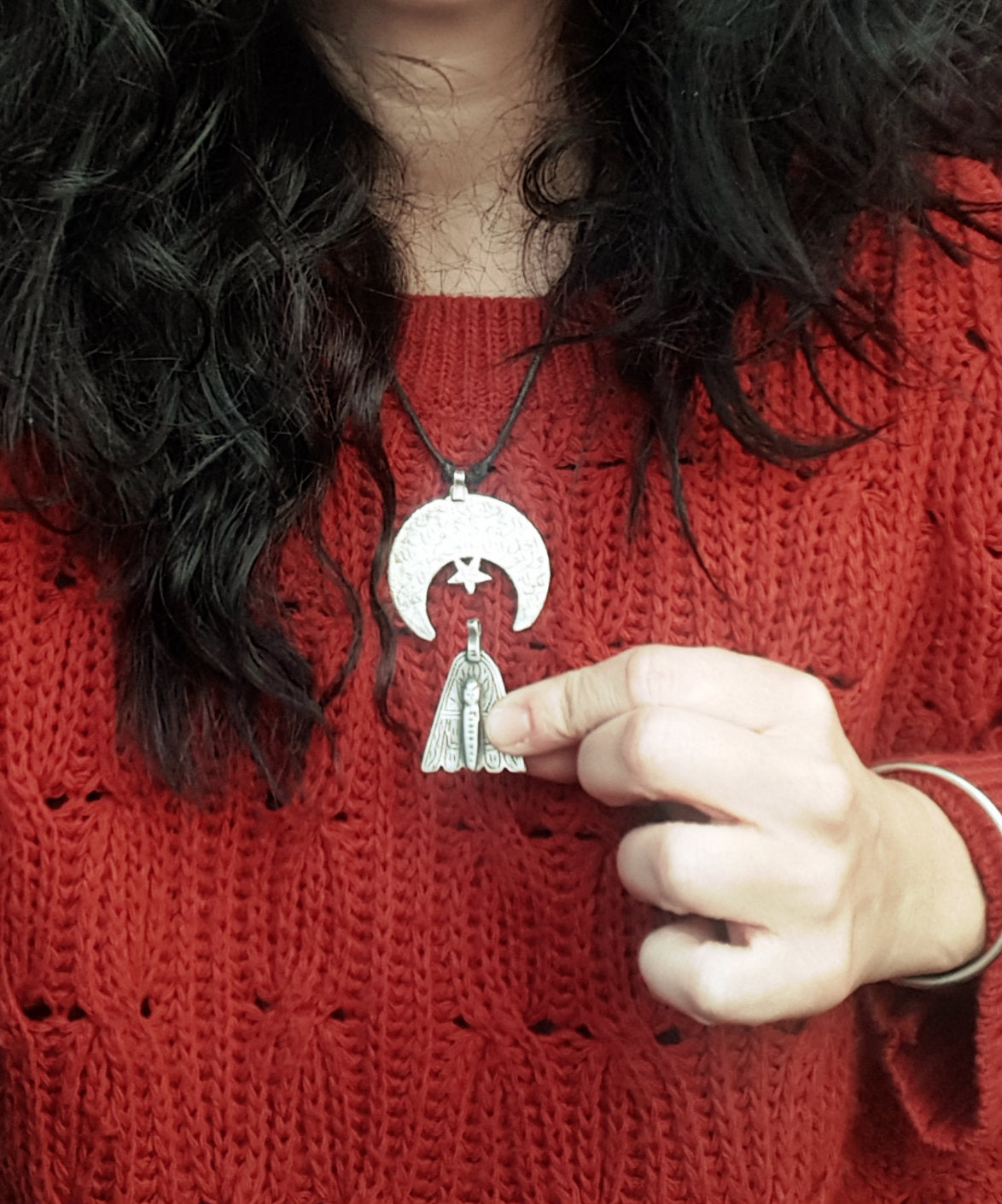 Berber Charm Pendant - Solid Silver
