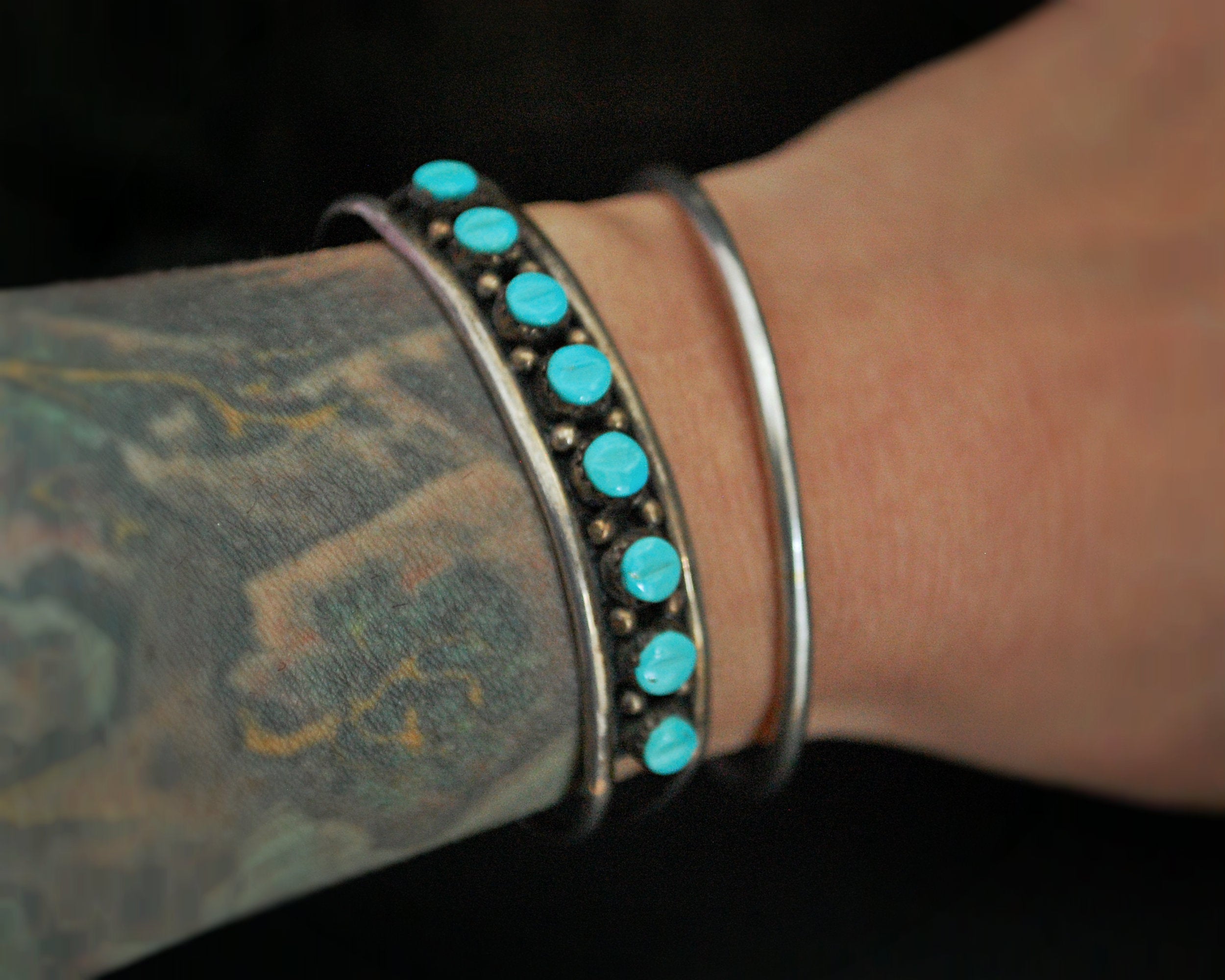 Native American Zuni Turquoise Cuff Bracelet