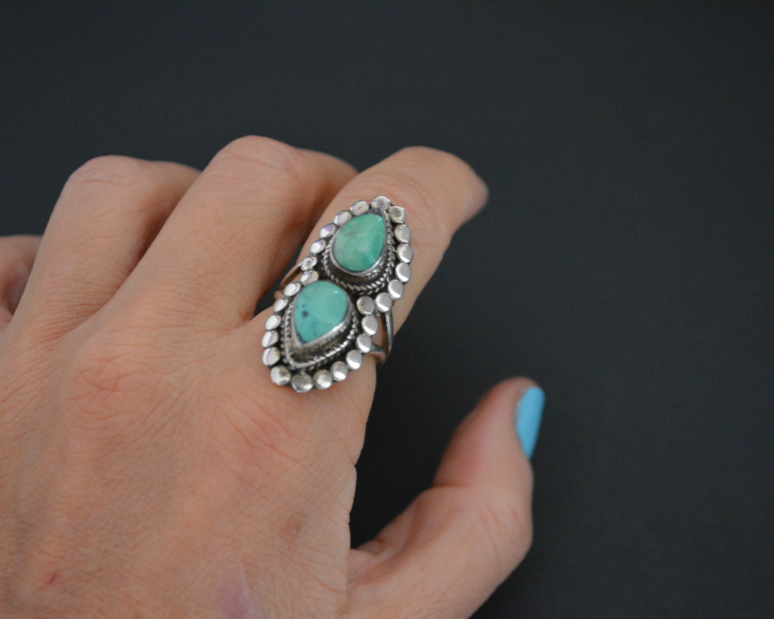 Nepali Turquoise Ring - Size 6.5