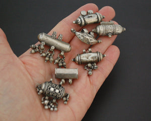 Set Old Indian Taviz Amulet Pendants from Rajasthan