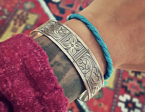 Hill Tribe Engraved Silver Bracelet