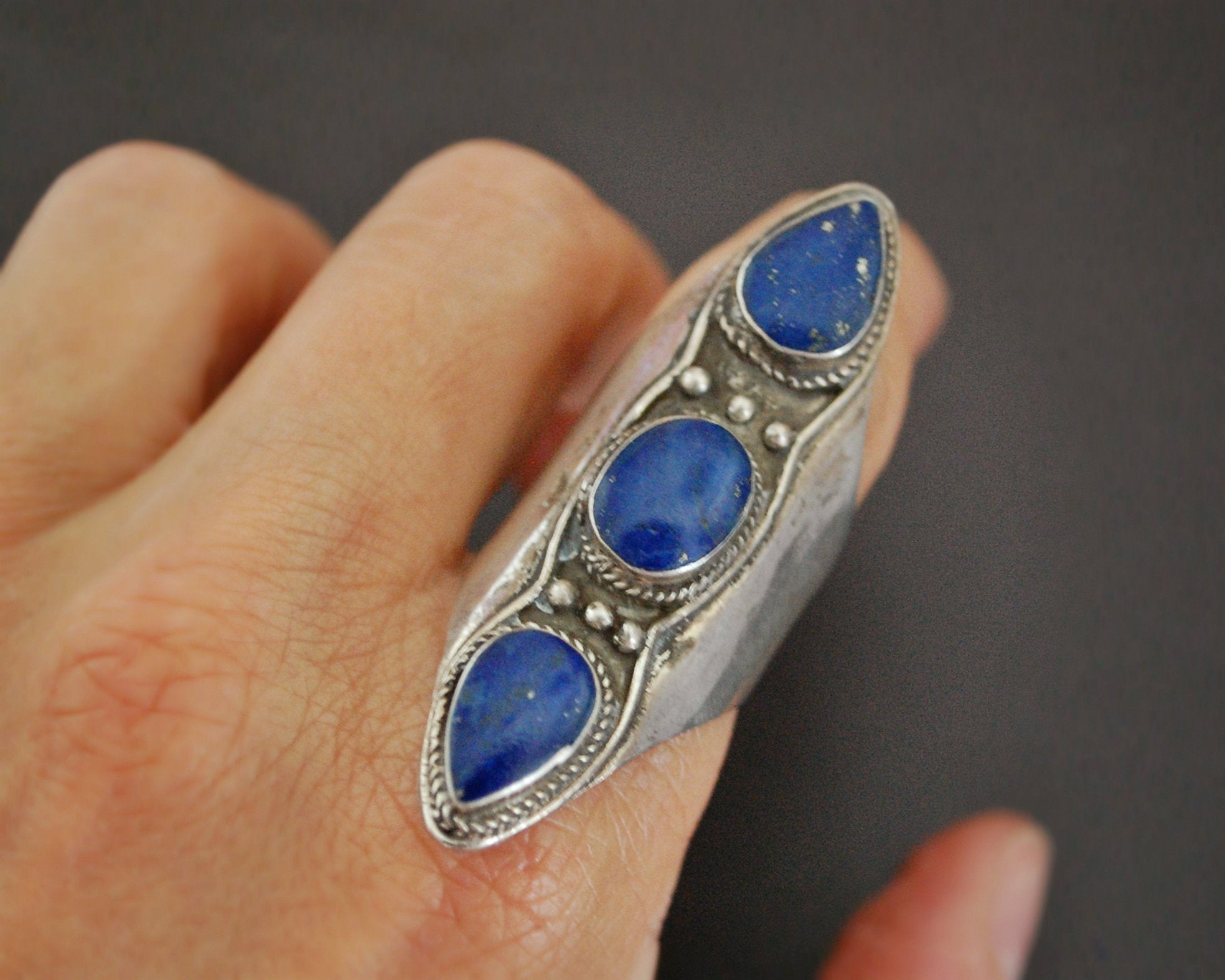 Vintage Nepali Lapis Lazuli Ring - Size 8.25
