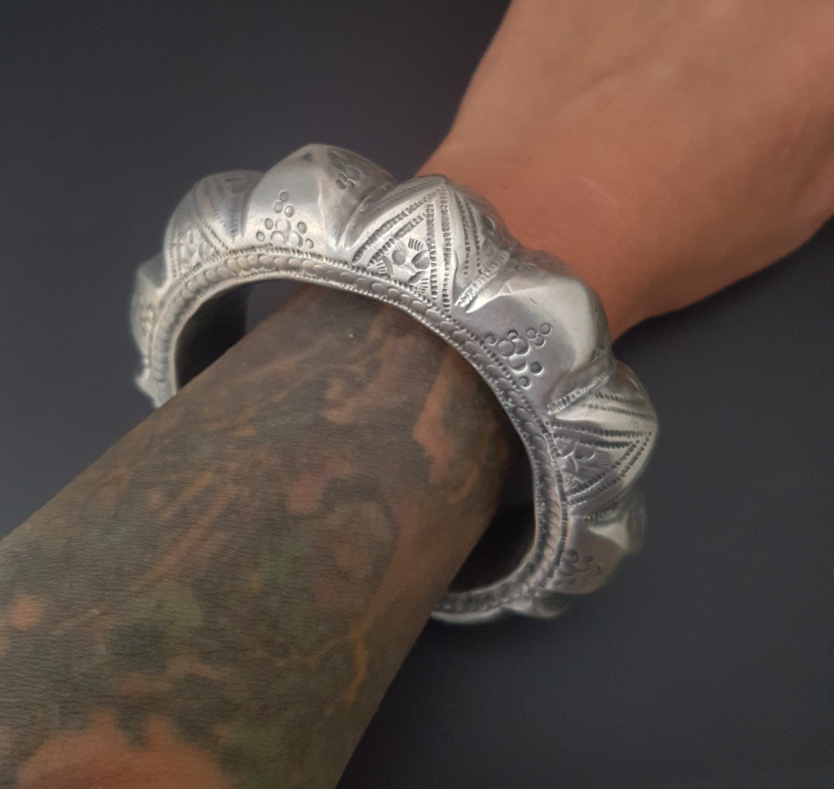 Bold Omani Silver Cuff Bracelet