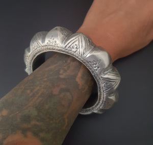 Bold Omani Silver Cuff Bracelet