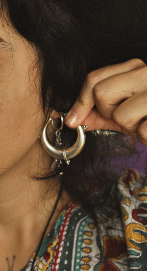 Ethnic Hoop Earrings - LARGE