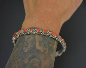 Berber Coral Bangle Bracelet
