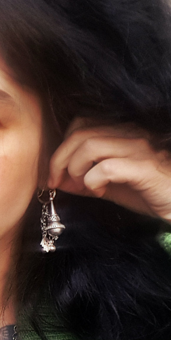 Vintage Indian Silver Earrings