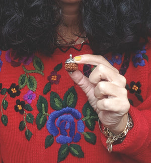 Rudraksha Bead Pendant with Silver Cap