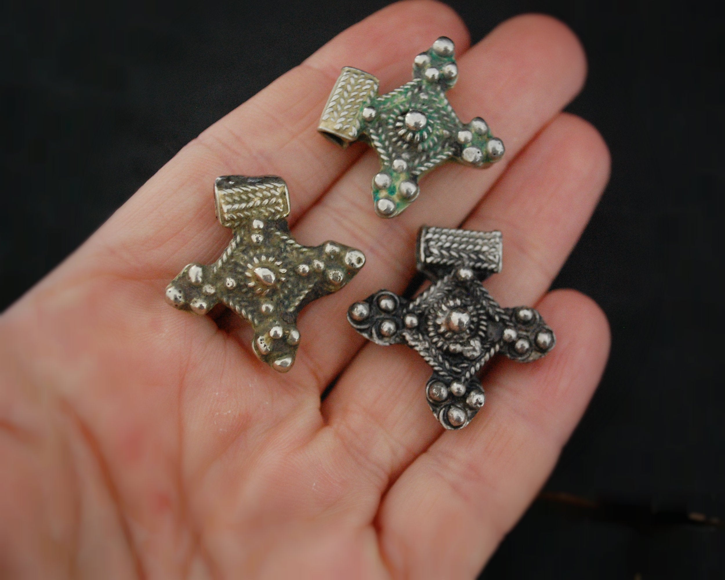 Berber Cross Pendants - Set of Two