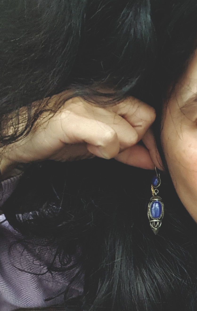 Afghani Lapis Lazuli Dangle Earrings