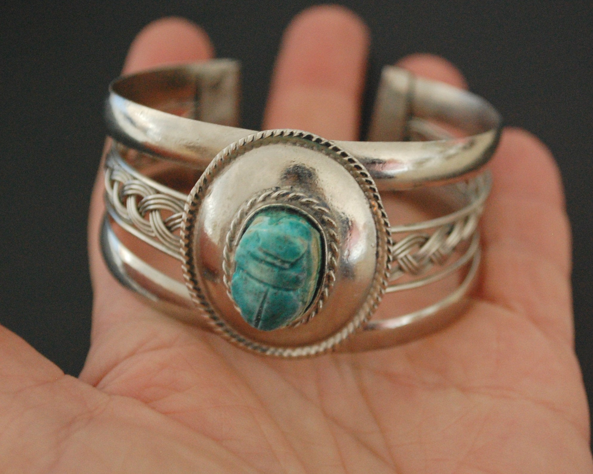 Scarab Cuff Bracelet from Egypt