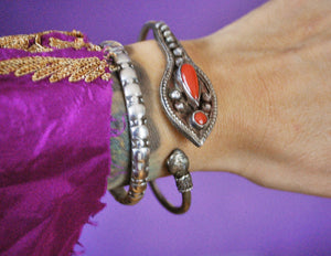 Berber Coral Cuff Bracelet
