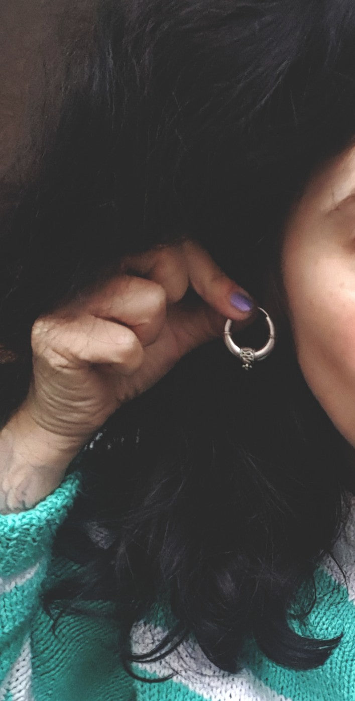 Ethnic Hoop Earrings from India - MEDIUM