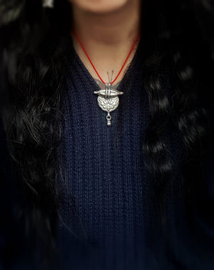 Rajasthani Silver Amulet with Bell