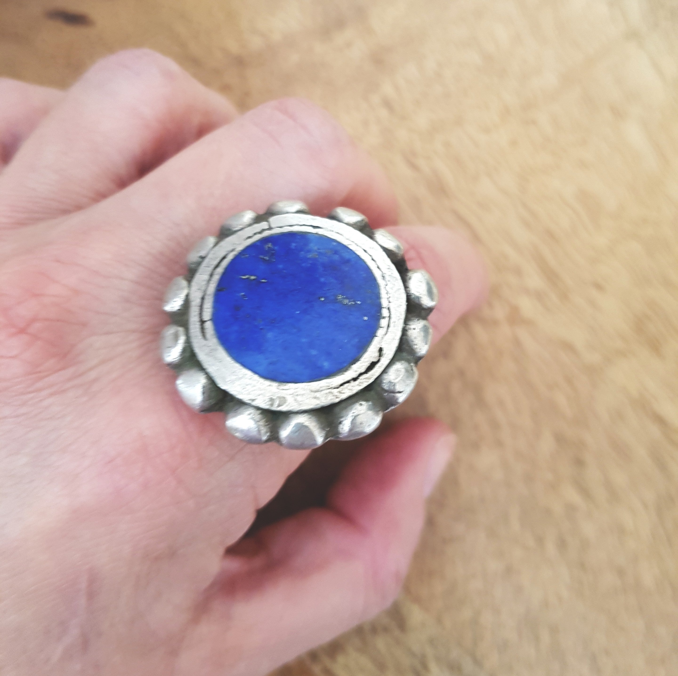 Reserved for B. - Bold Afghani Lapis Lazuli Ring - Size 6.75